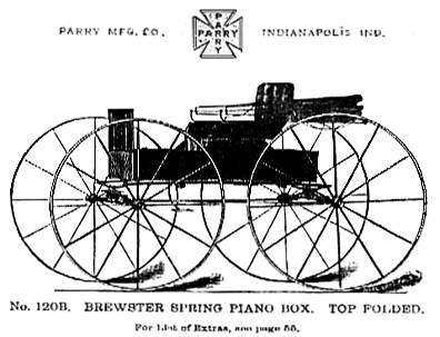 Brester Spring Piano Box Buggy, Top Folded
