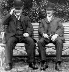 Thomas and brother David  relaxing